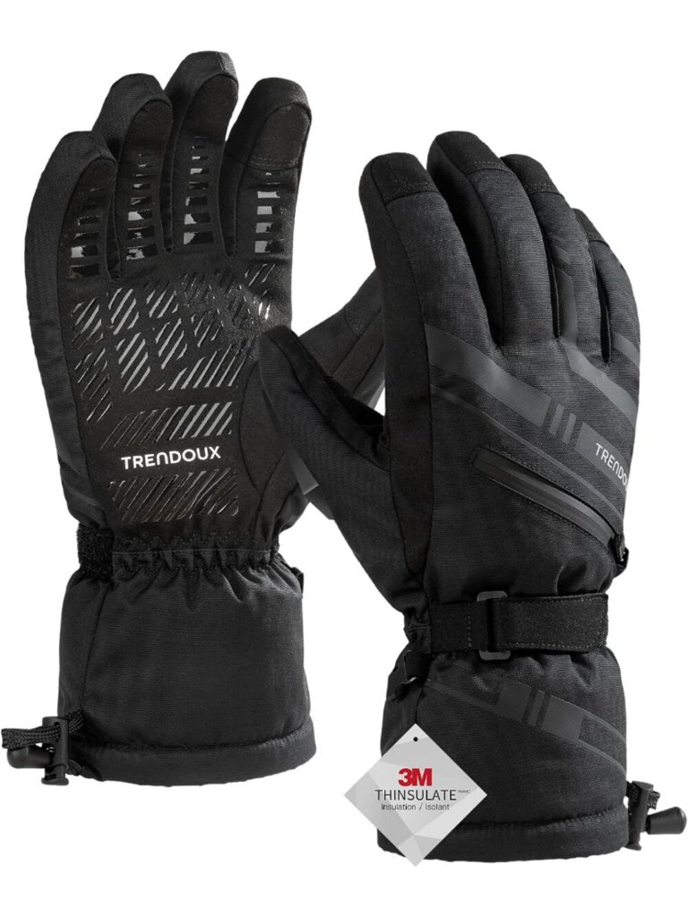 Waterproof Winter Ski Gloves - Insulated Touchscreen, Windproof & Warm for Cold
